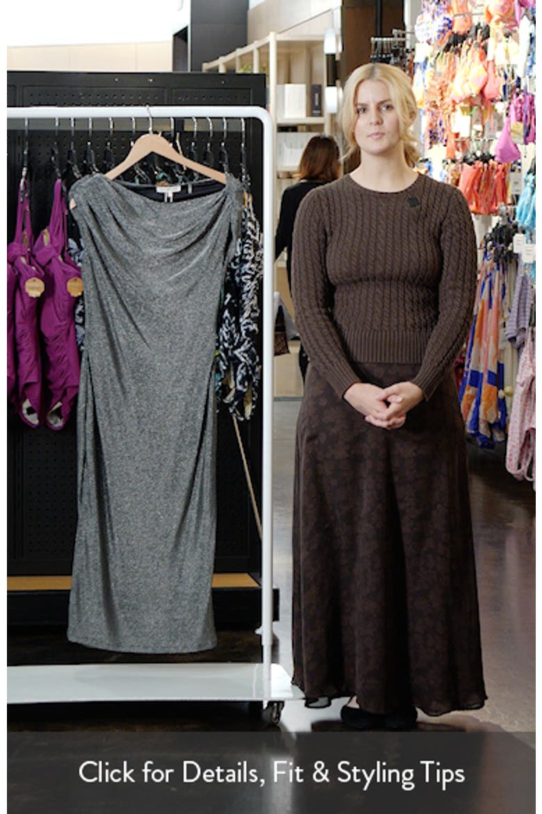 Chet Rocker Metallic One-Shoulder Maxi Dress video