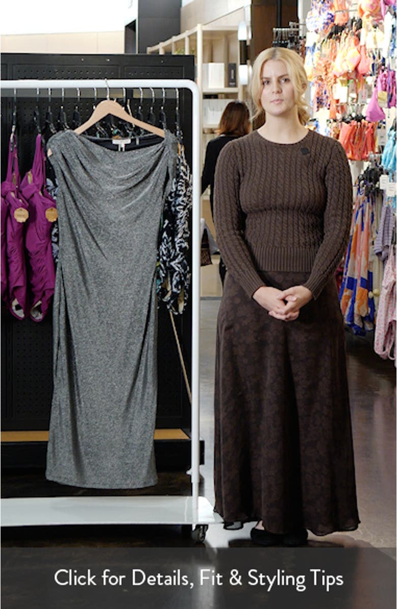 Chet Rocker Metallic One-Shoulder Maxi Dress, sales video thumbnail