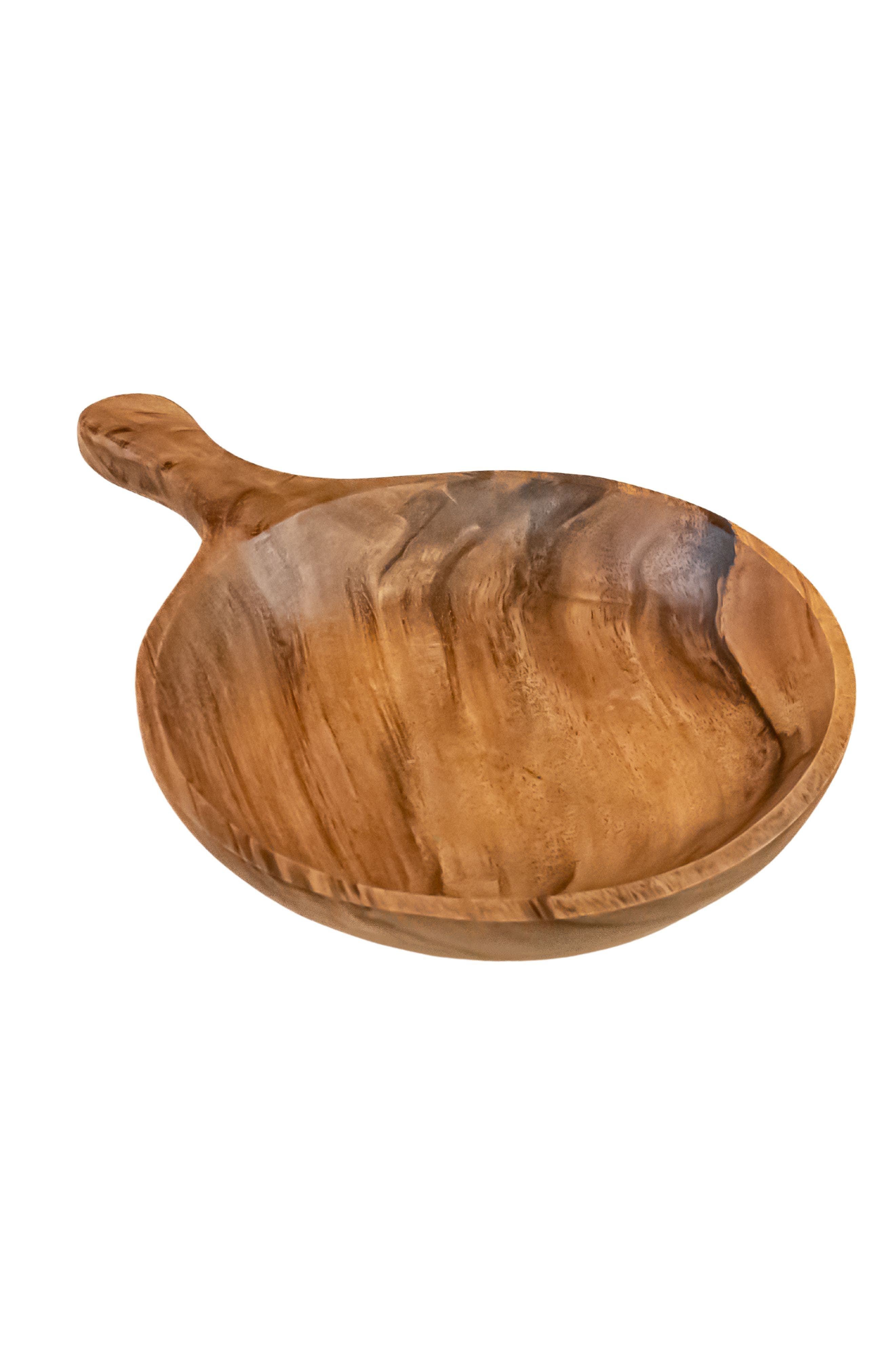 Natural Brown Round Tray