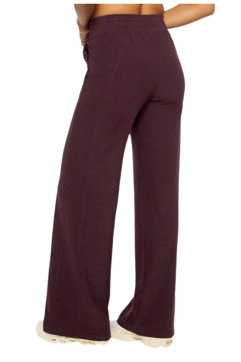 Women's Cloud Jersey Wide Leg Pant, Alternate, color, Oxblood Heather