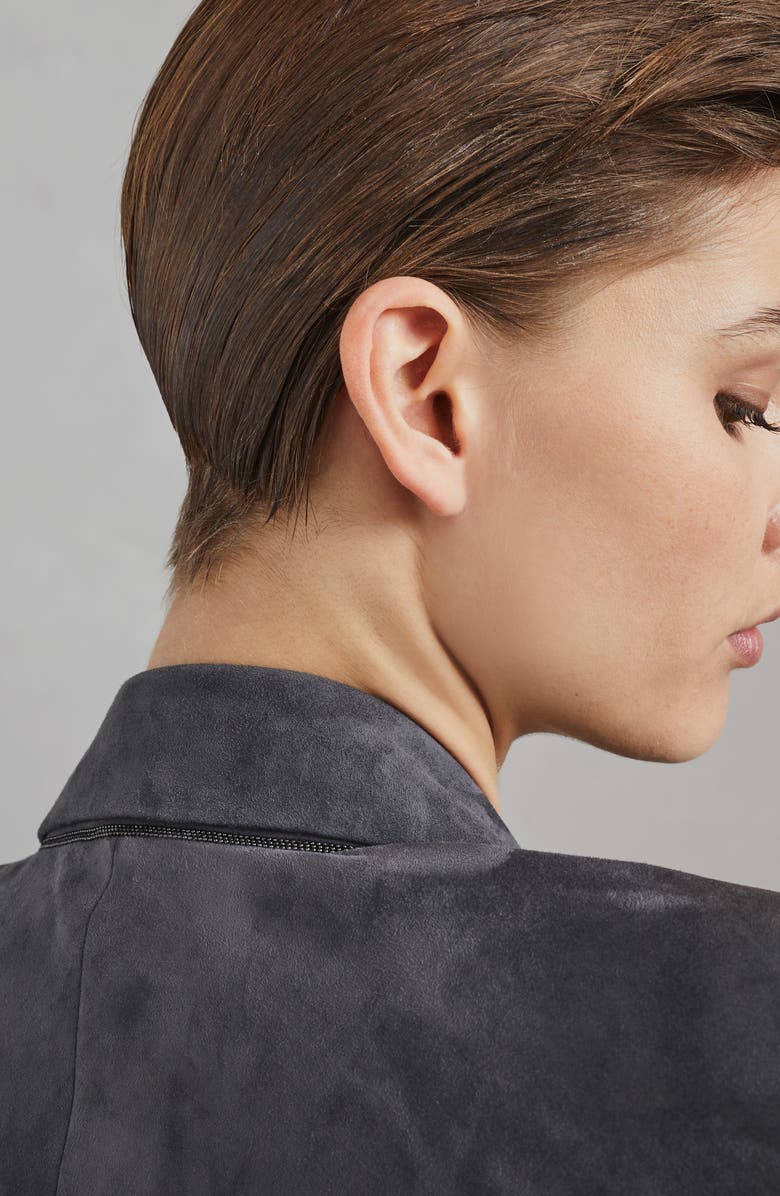 Brunello Cucinelli Suede blazer with monili, Alternate, color, 