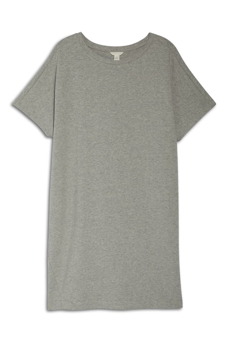 Crewneck T-Shirt Dress, Alternate, color, GREY HEATHER