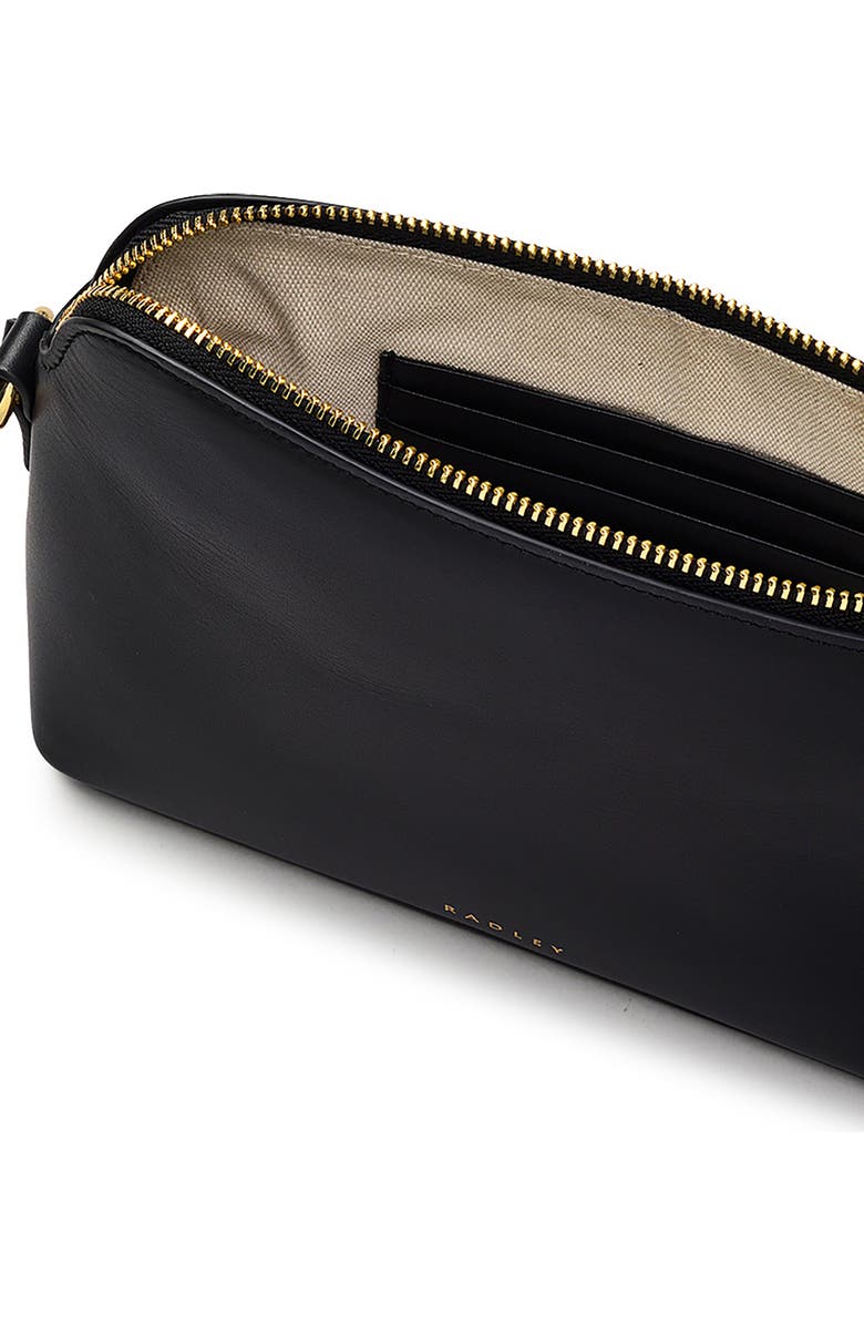 Radley Bow Street Top Zip Crossbody Bag, Alternate, color, Black