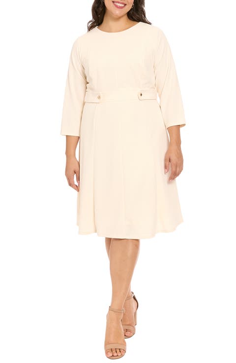 Seamed Side Tab Midi Dress (Plus)