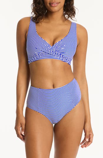 Sea Level Varsity Cross Front Bikini Top