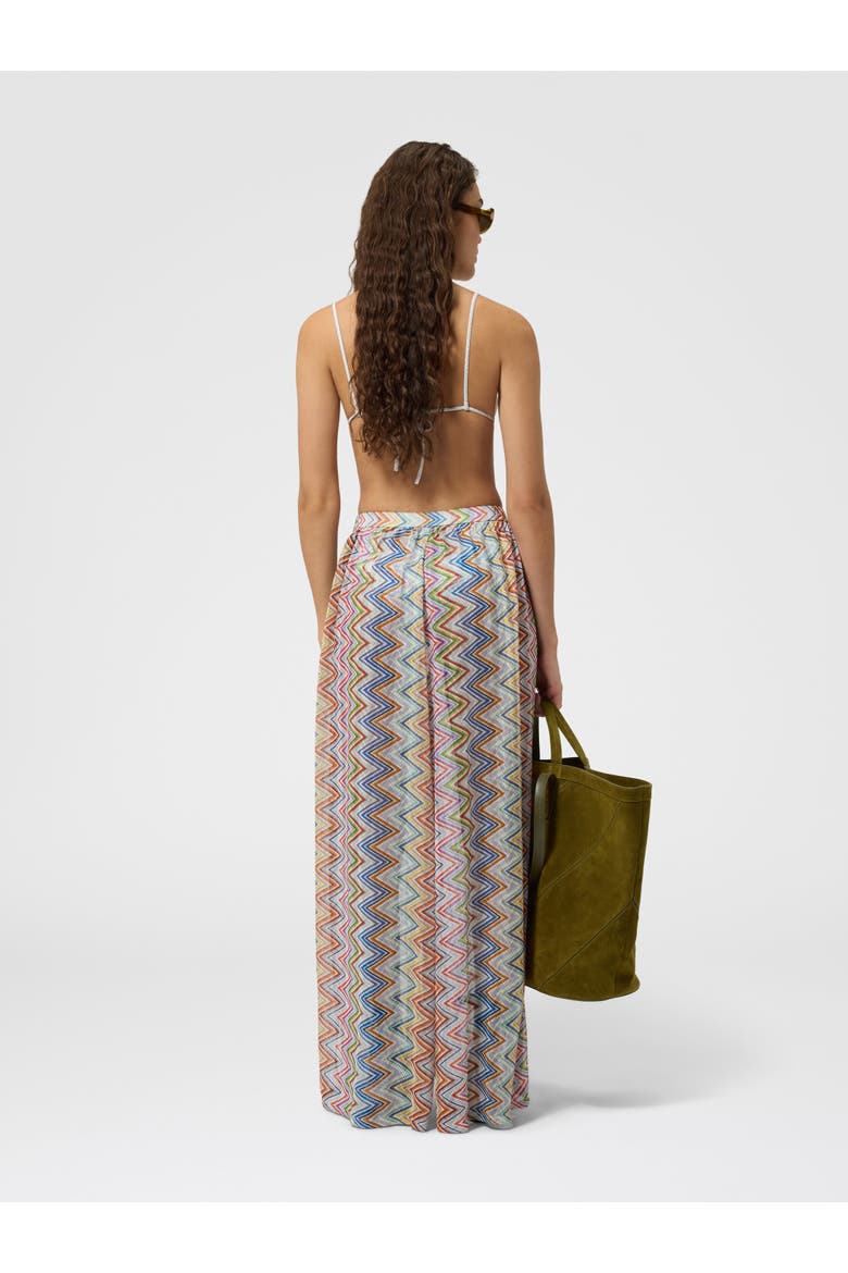 Zig Zag Printed Fabric Cover-up Trousers, Alternate, color, Multicoloured
