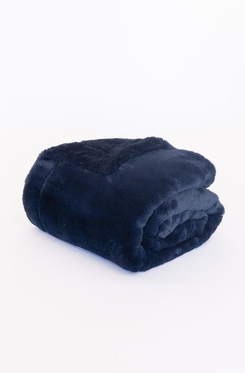 Carmel Cuddle Faux Fur Throw Blanket