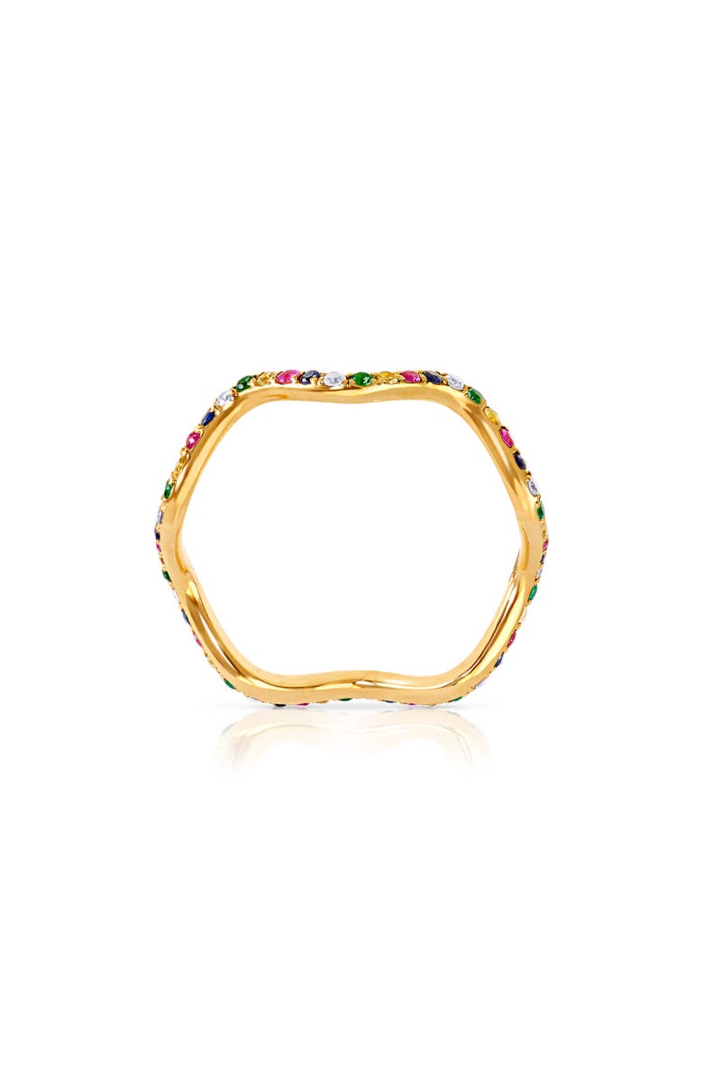 Sabine Getty Baby Memphis Multistone Wave Band Ring, Main, color, 