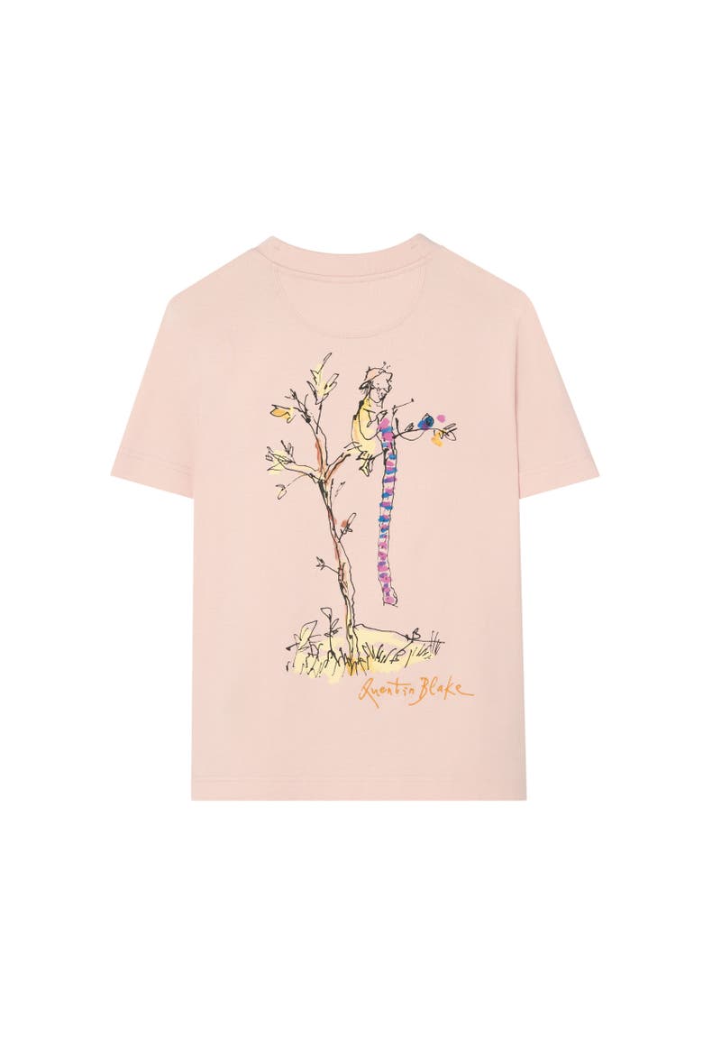 Brave Little Tree Cotton T-shirt, Alternate, color, Compact pink