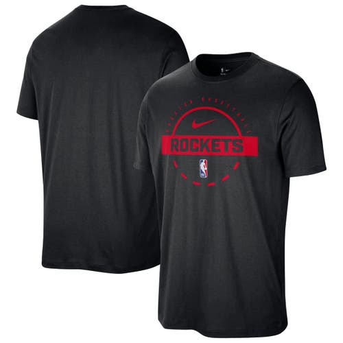 Nike Black Houston Rockets Authentic Long Sleeve Practice T-shirt In Black