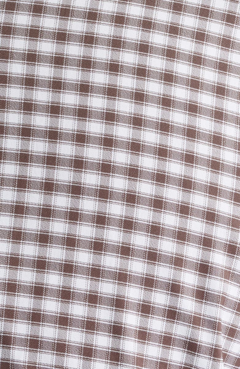 Peter Millar Fairbanks Ombré Check Performance Twill Button-Up Shirt, Alternate, color, French Press