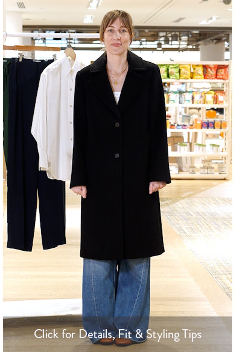 Wool & Cashmere Blend Reefer Coat video