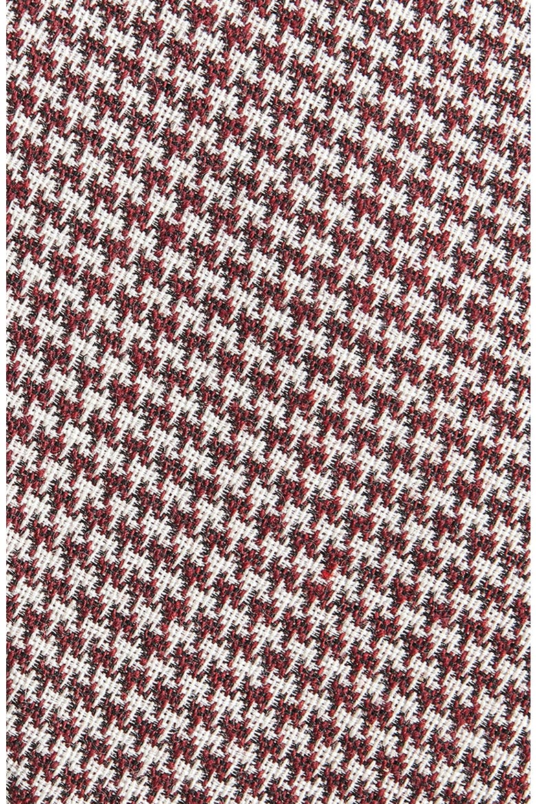 Houndstooth Wool Tie, Alternate, color, DARK RED