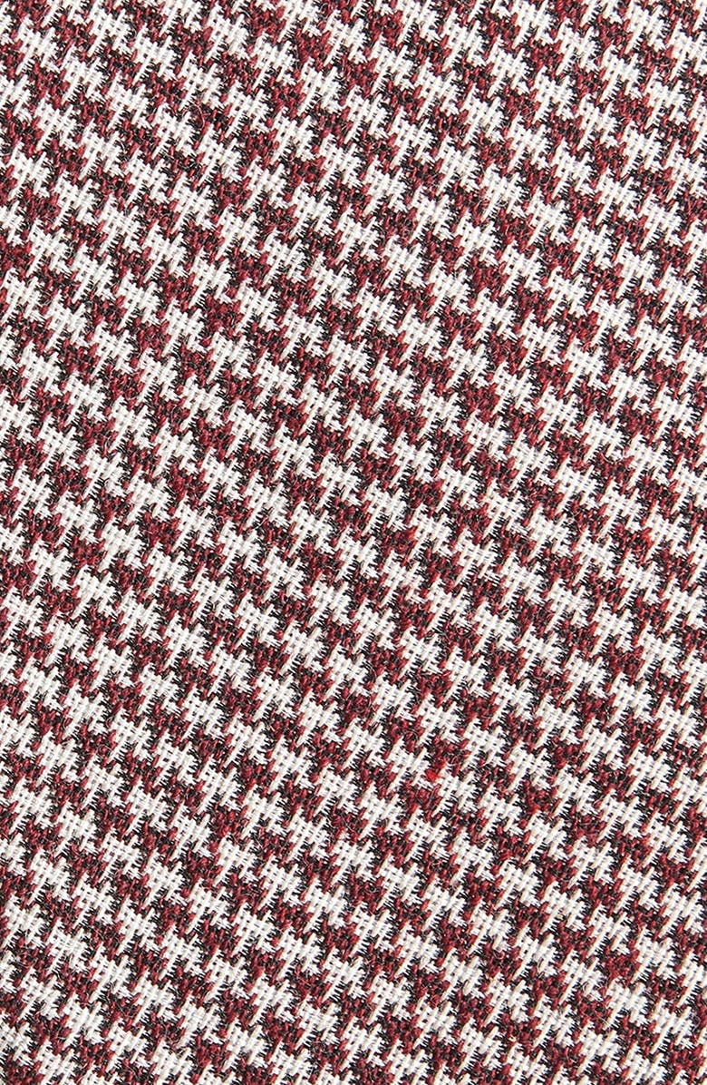 BOSS Houndstooth Wool Tie, Alternate, color, Dark Red