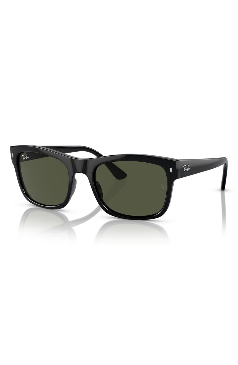 Ray-Ban 56MM SQUARE, Alternate, color, Black