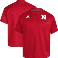 adidas Men's adidas  Red Nebraska Huskers Dugout Coaches Adizero Notch Neck Pullover Top