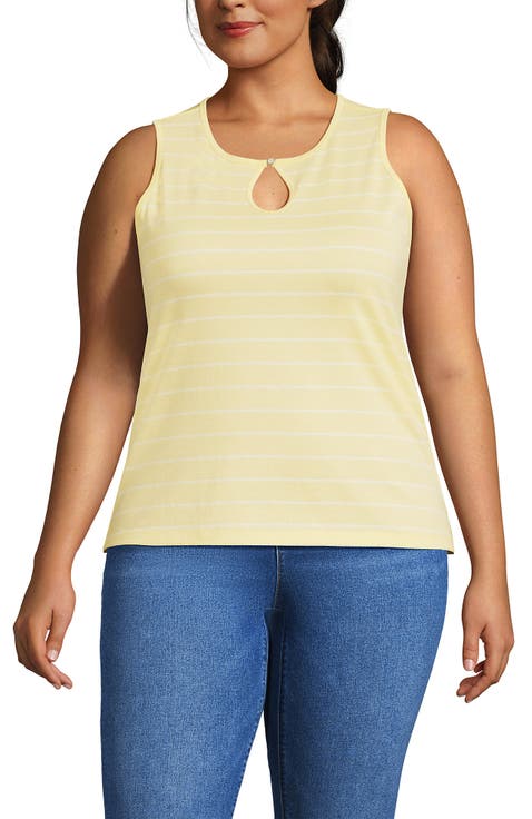 Plus Size Supima Keyhole Tank