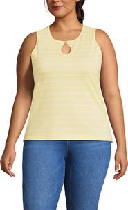 Lands' End Plus Size Supima Keyhole Tank