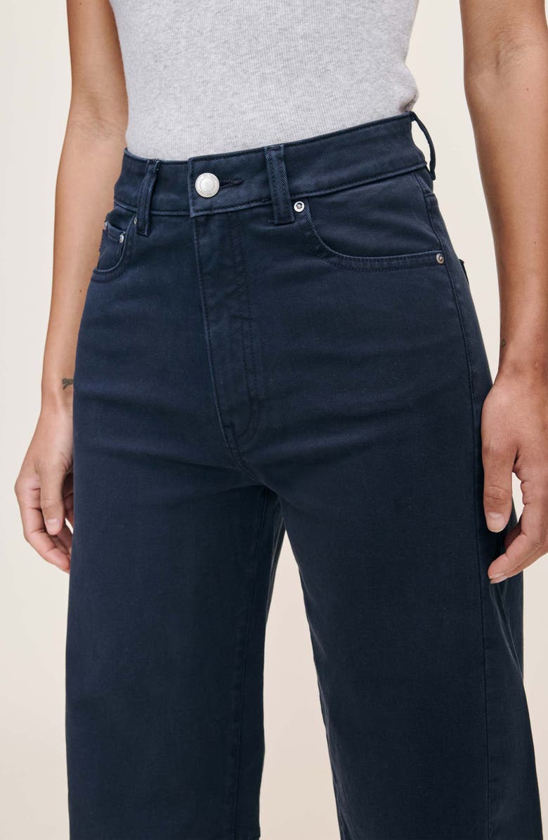 DL1961 Miro High Waist Ankle Barrel Twill Pants, Alternate, color, Watermill