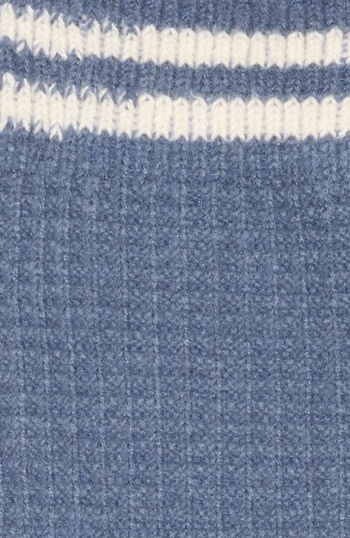 Nordstrom Waffle Texture Cotton Blend Crew Socks In Blue