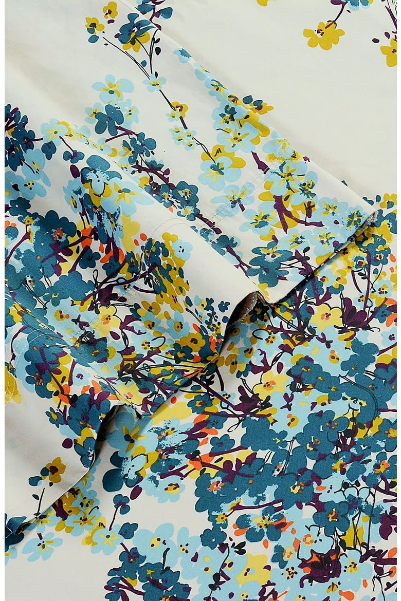 Casablanca 300 Thread Count Cotton Sateen Sheet Set, Alternate, color, MULTI BLUE