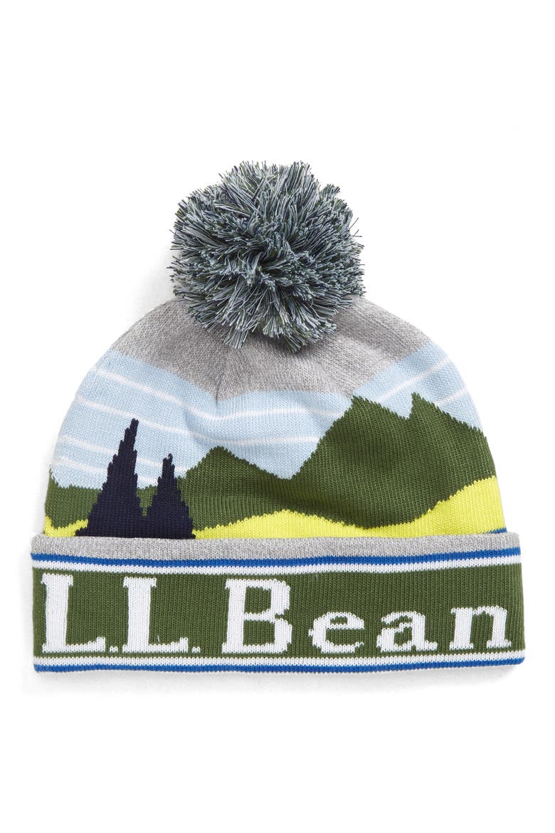 Katahdin Pompom Beanie, Main, color, KELLY GREEN