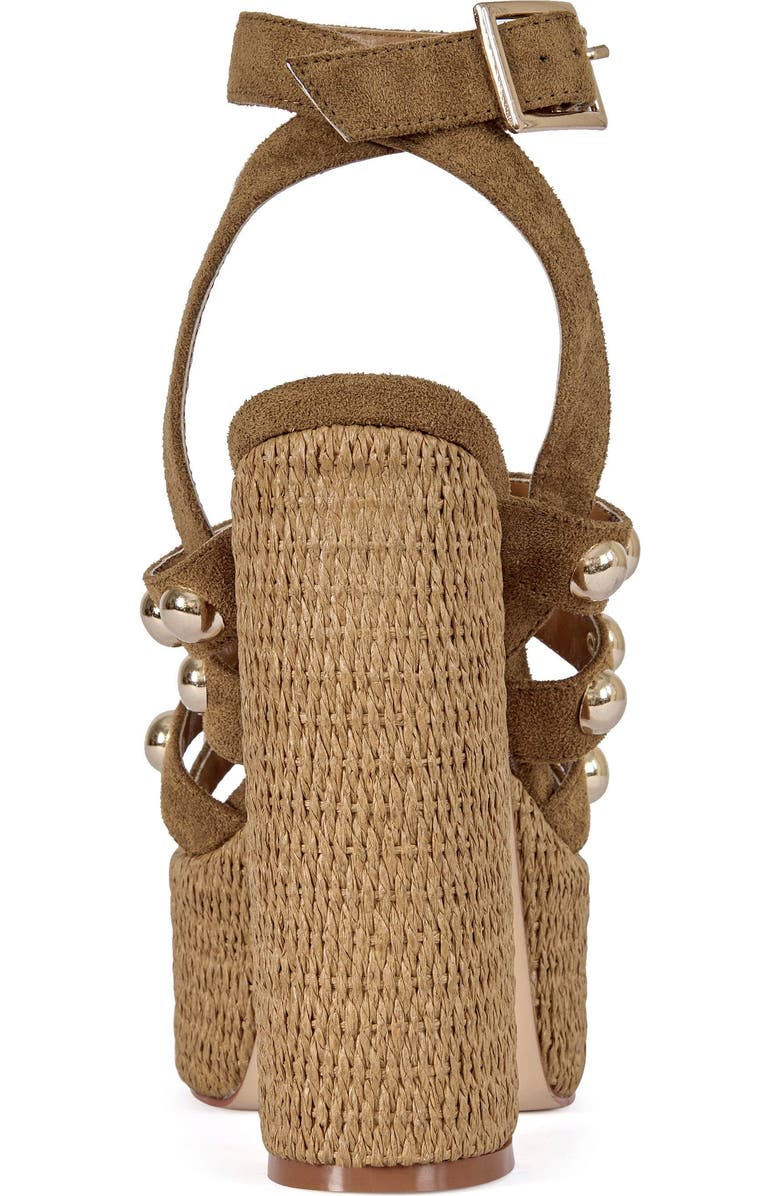 AZALEA WANG Yara Block Sandal, Alternate, color, Brown