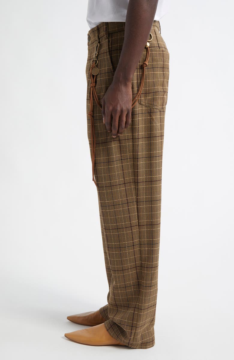 SONG FOR THE MUTE Plaid Loose Pleated Pants, Alternate, color,