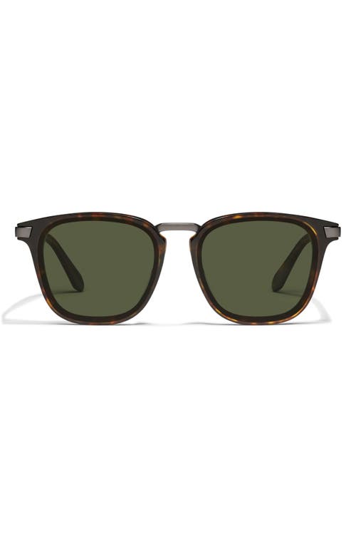 Quay Australia Jackpot Remixed 48mm Polarized Round Sunglasses in Tortoise /Green Polarized