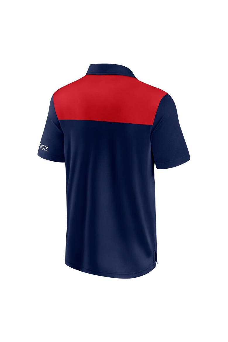 Men's Fanatics  Navy/Red New England Patriots Colorblock Polo, Alternate, color, Navy