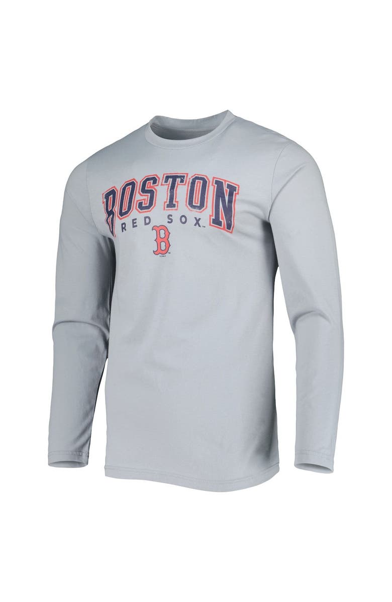 CONCEPTS SPORT Men's Concepts Sport Navy/Gray Boston Red Sox Breakthrough Long Sleeve Top & Pants Sleep Set, Alternate, color,
