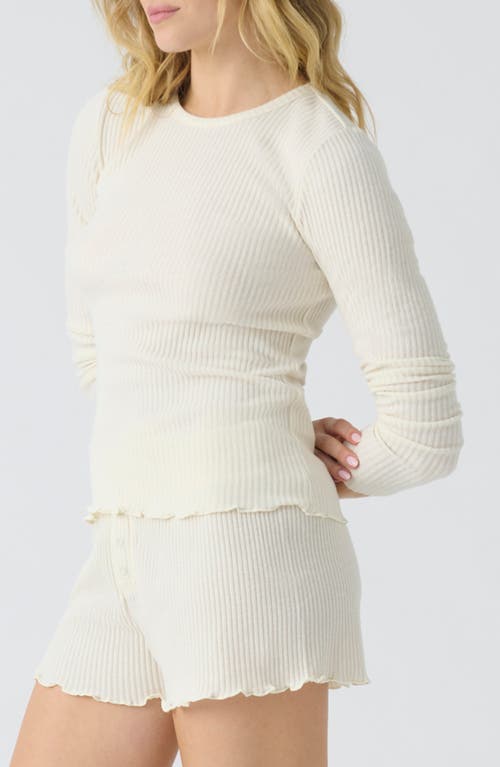 Shop Pj Salvage Reloved Peachy Rib Pajama Top In Natural
