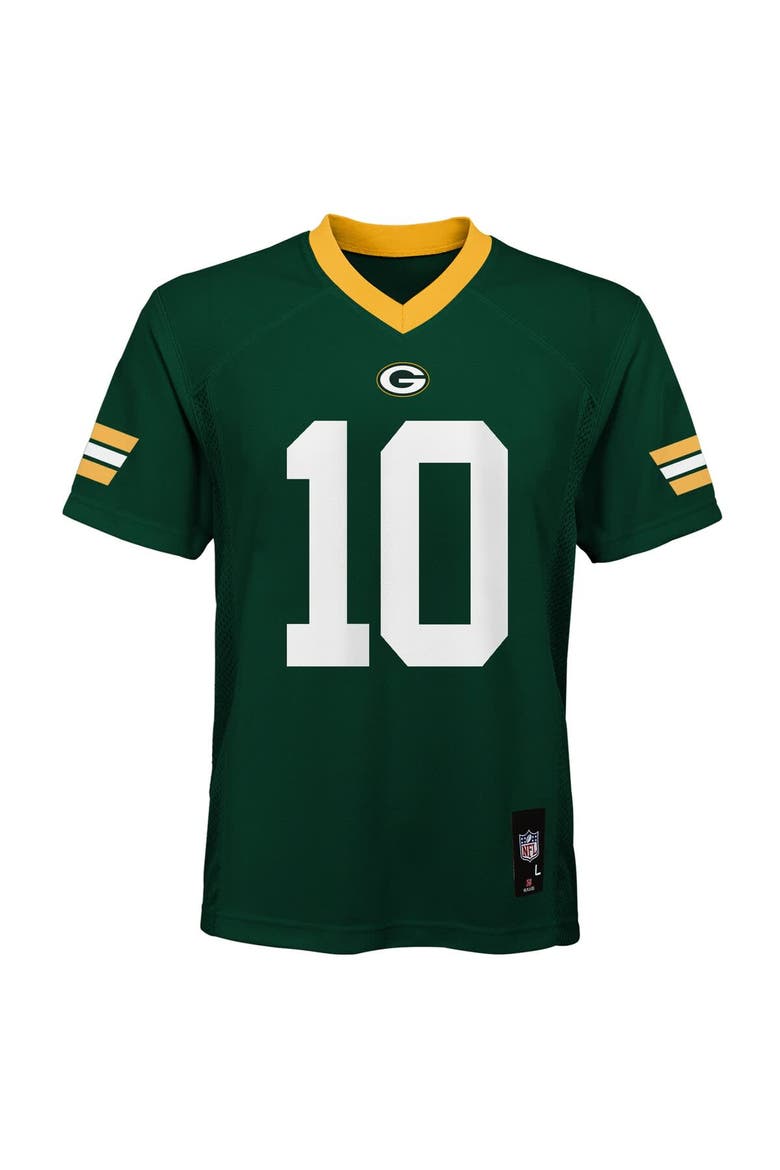 Preschool Outerstuff Jordan Love Green Green Bay Packers Replica Player Jersey, Alternate, color, Green