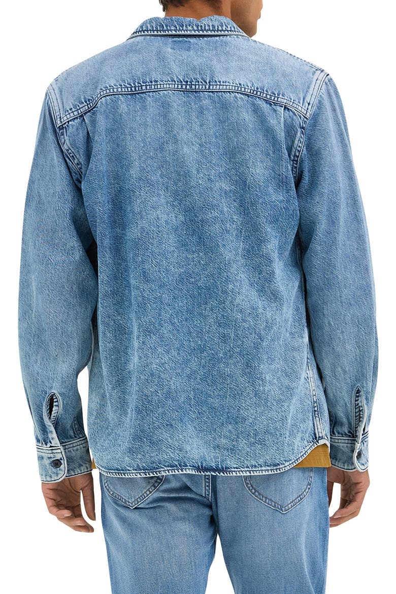 Engineer Cotton & Lyocell Denim Button-Up Overshirt, Alternate, color, BLUE MEADOW WASH