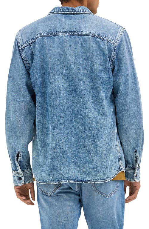 Lee Engineer Cotton & Lyocell Denim Button-up Overshirt In Blue Meadow Wash