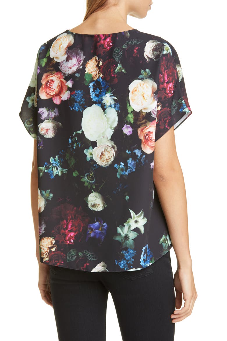 Floral Print Crepe Blouse, Alternate, color, MULTI FLORAL