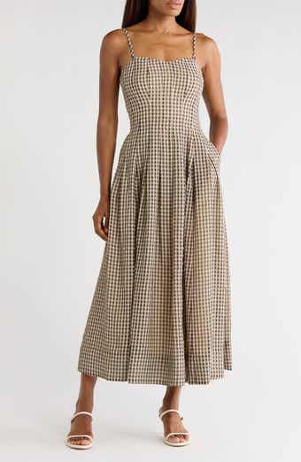 Aster Gingham Fit & Flare Dress