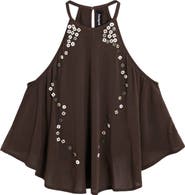 Desigual Button Trapeze Top