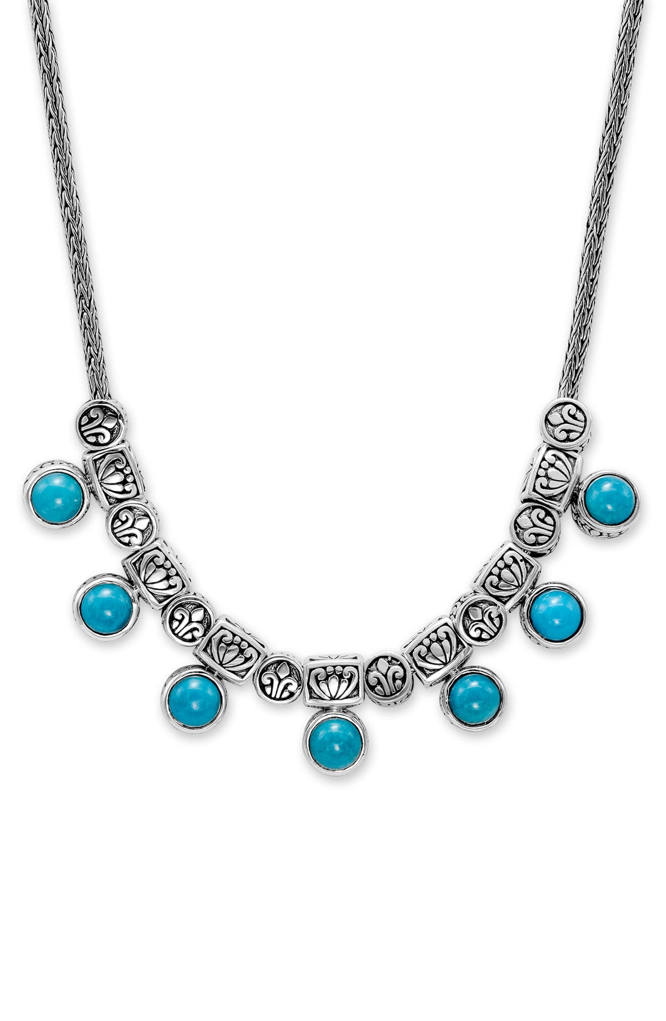 Sterling Silver Turquoise Statement Necklace