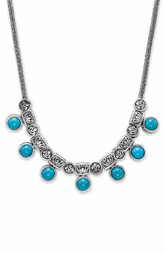 Sterling Silver Turquoise Statement Necklace
