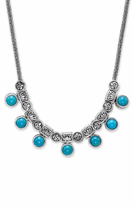 Sterling Silver Turquoise Statement Necklace