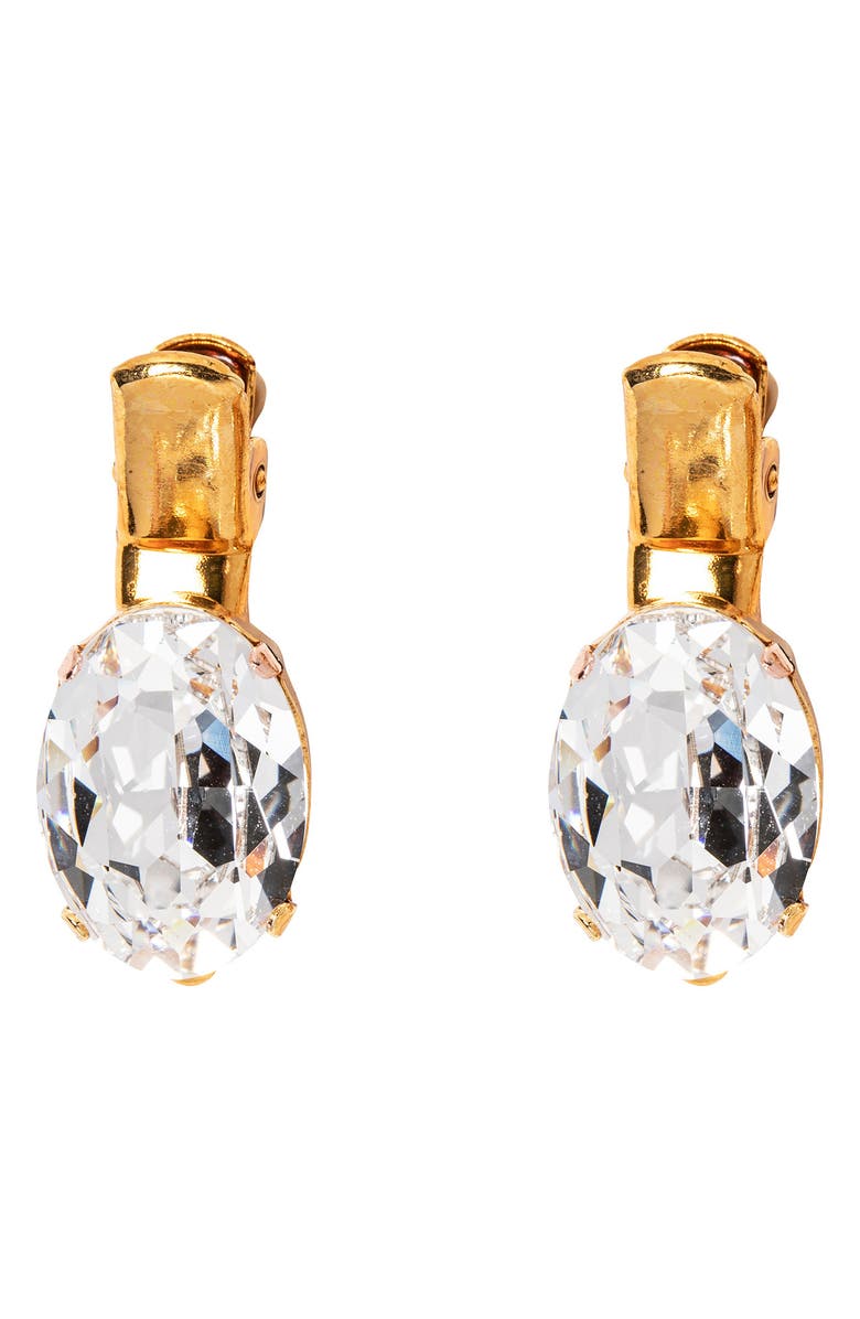 Jennifer Behr Set of 2 Kara Crystal Hair Clips, Alternate, color, Crystal Antique Gold