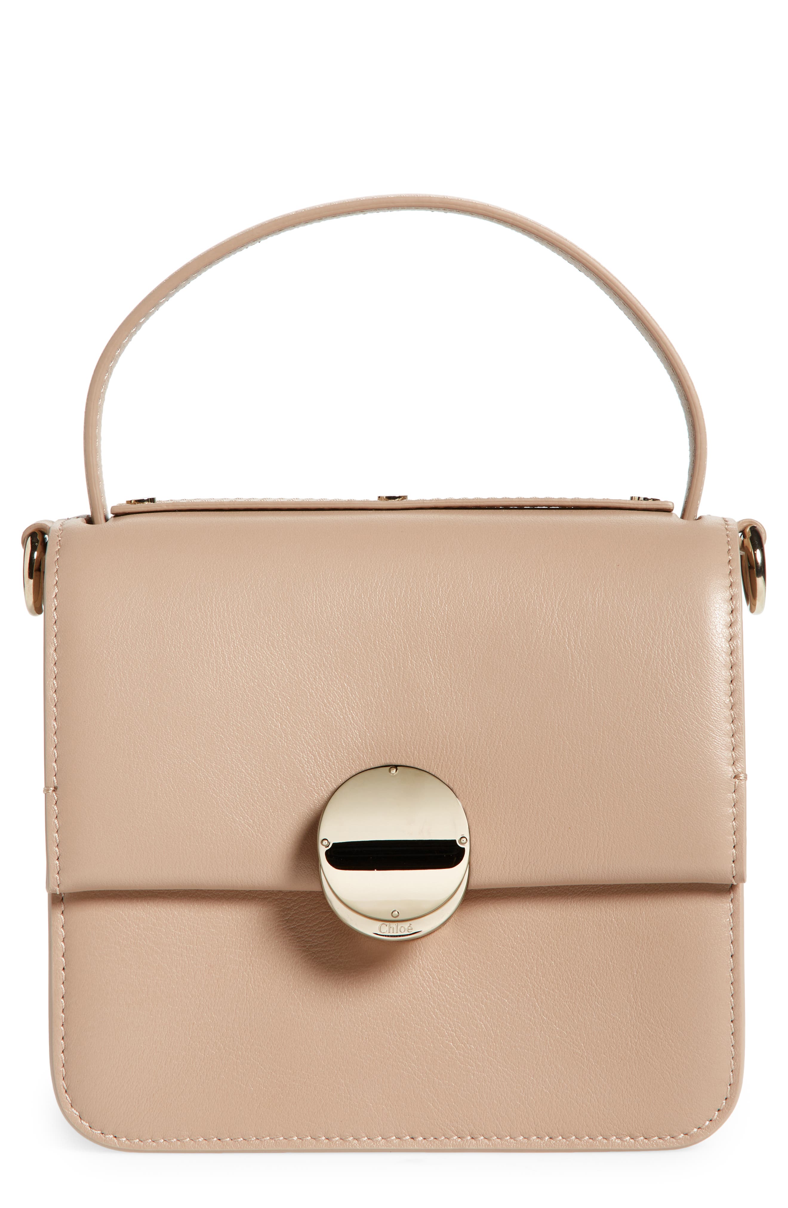 Chloé Penelope Structured Leather Top Handle Bag, Main, color, 