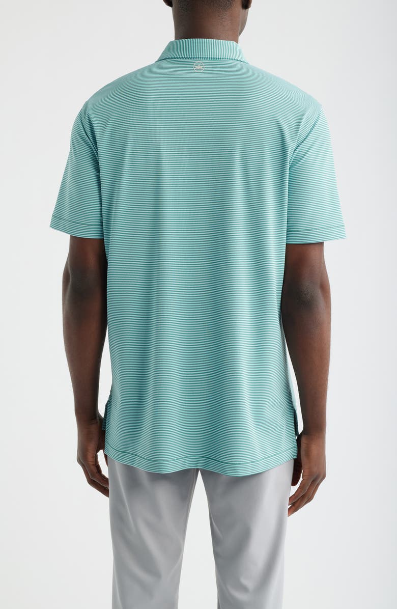 Peter Millar Candor Stripe Performance Piqué Polo, Alternate, color, Snow Pea