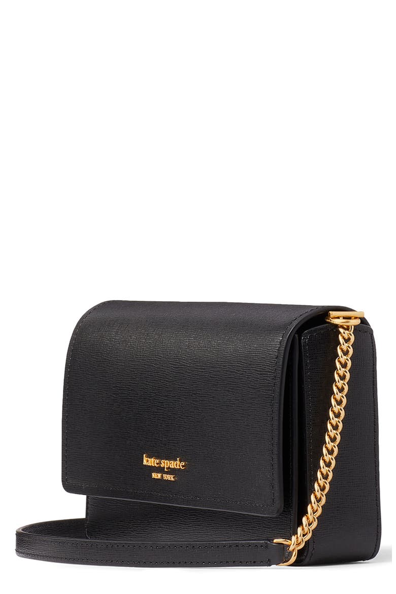 morgan leather wallet on a chain, Alternate, color, BLACK