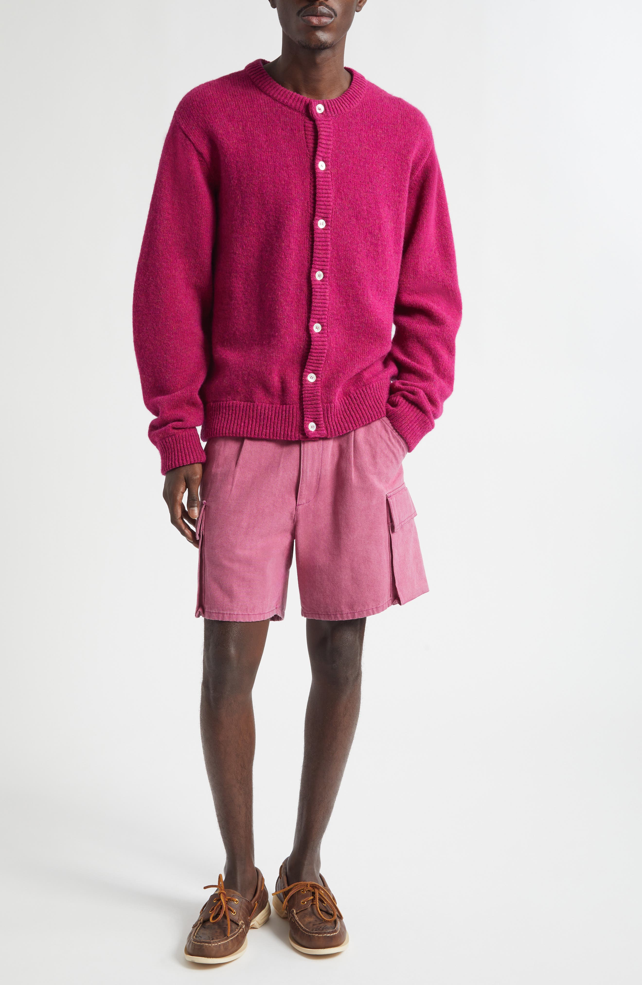 Pleated Organic Cotton Canvas Cargo Shorts - image 2