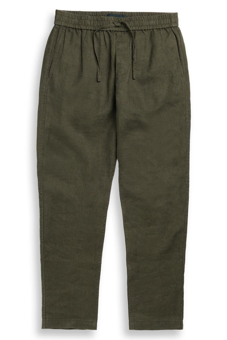 Linen Resort Pants, Alternate, color, DARK OLIVE