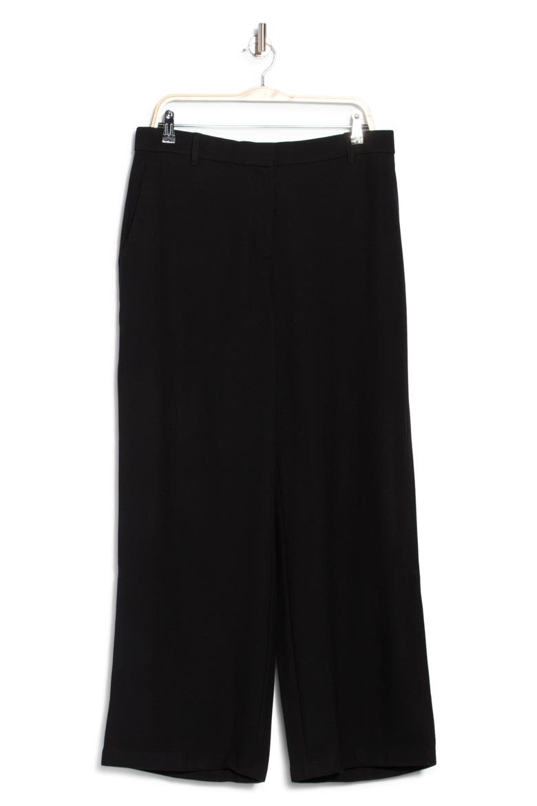 High Waist Wool Trousers, Main, color, BLACK