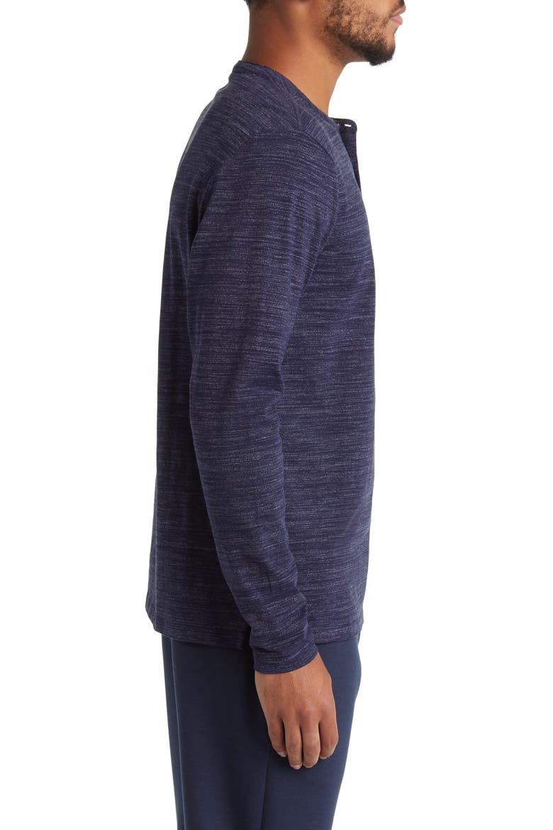 Laslow Long Sleeve Slub Jersey Henley, Alternate, color, NAVY