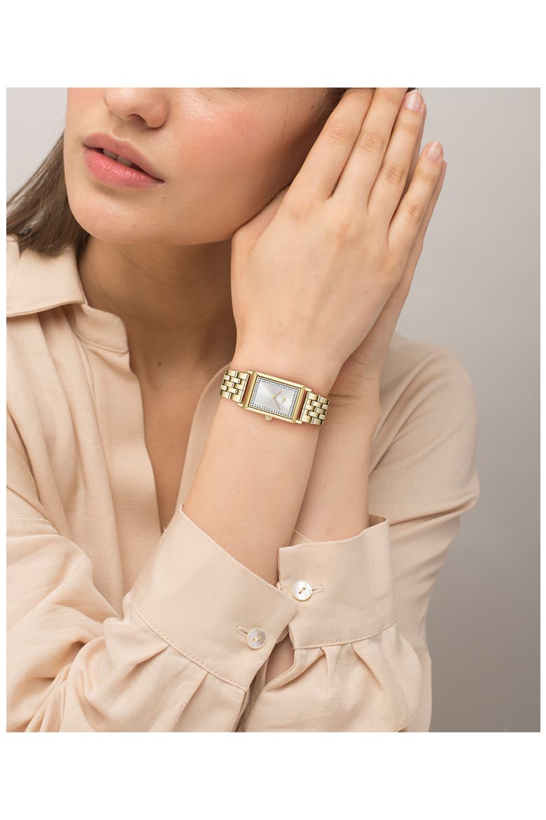 Catherine Bracelet Watch, 28.3mm x 20.7mm, Alternate, color, SILVER/ GOLD